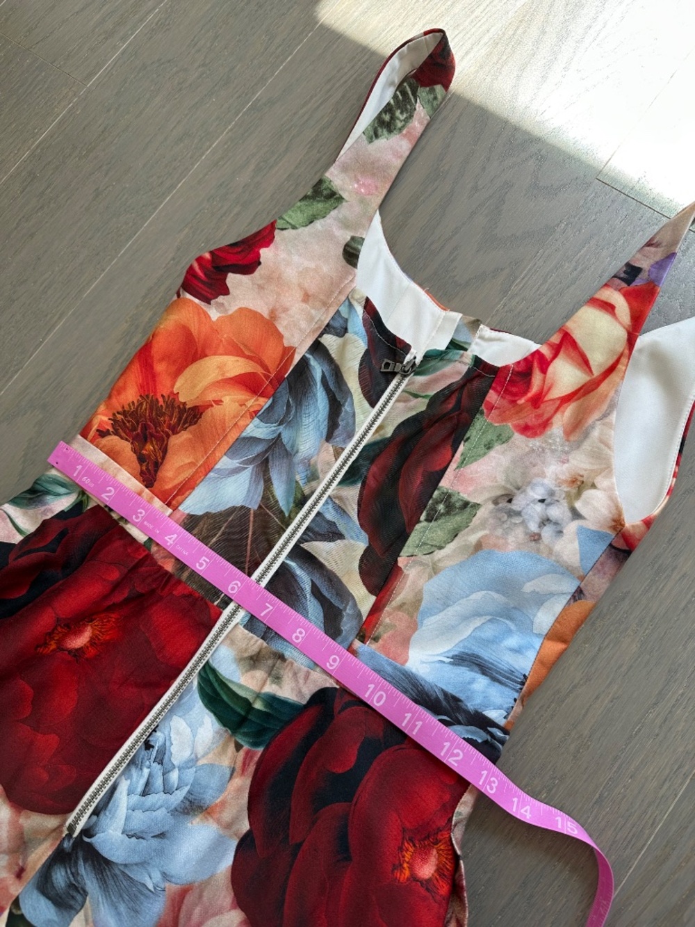 Alice + Olivia Diana Gown Maxi Dress Storm Floral Large Drop Waist - Size 2 XS - Picture 8 of 11